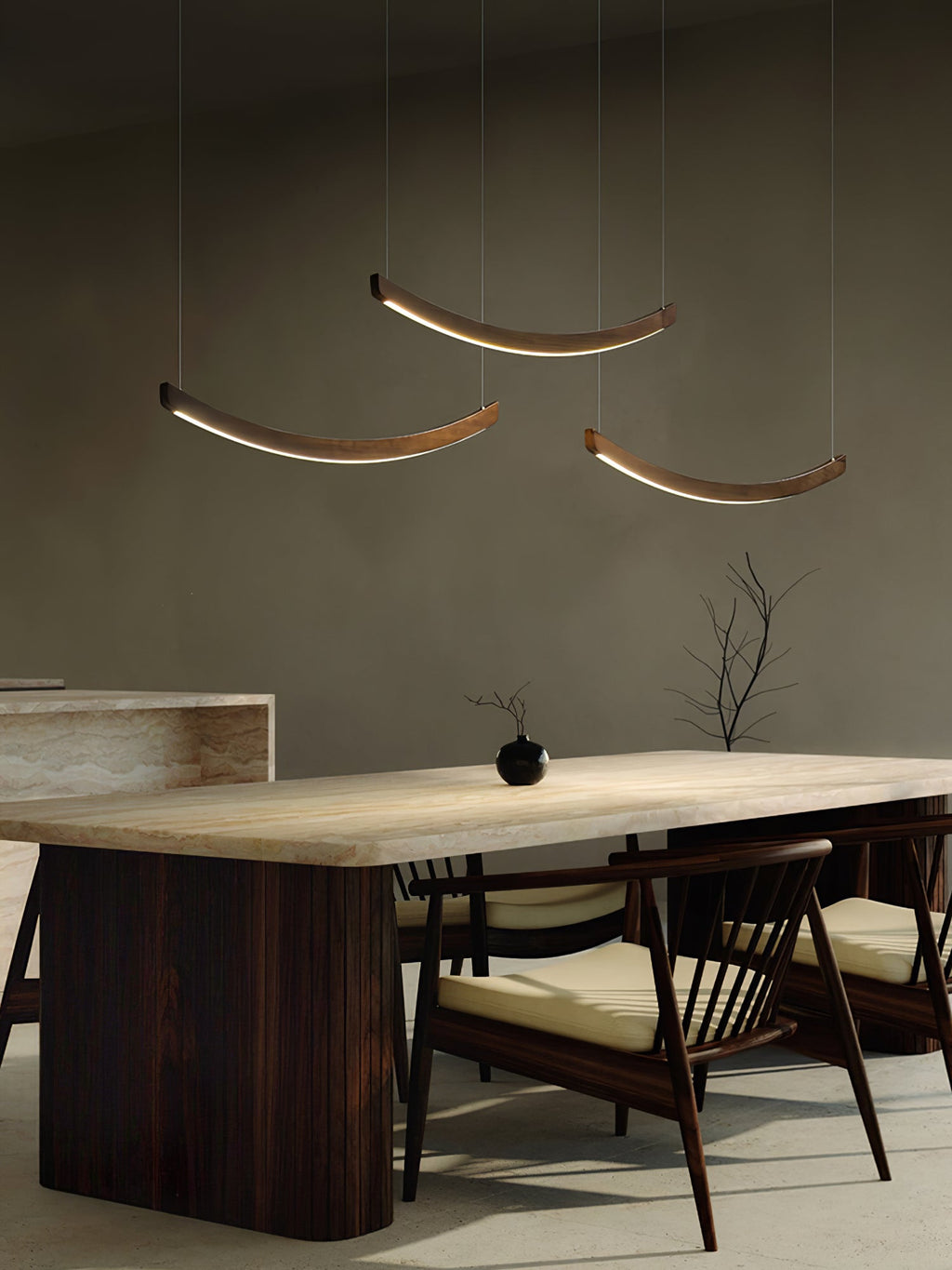 Felix Crescent Wood LED Pendant Light - product view 26