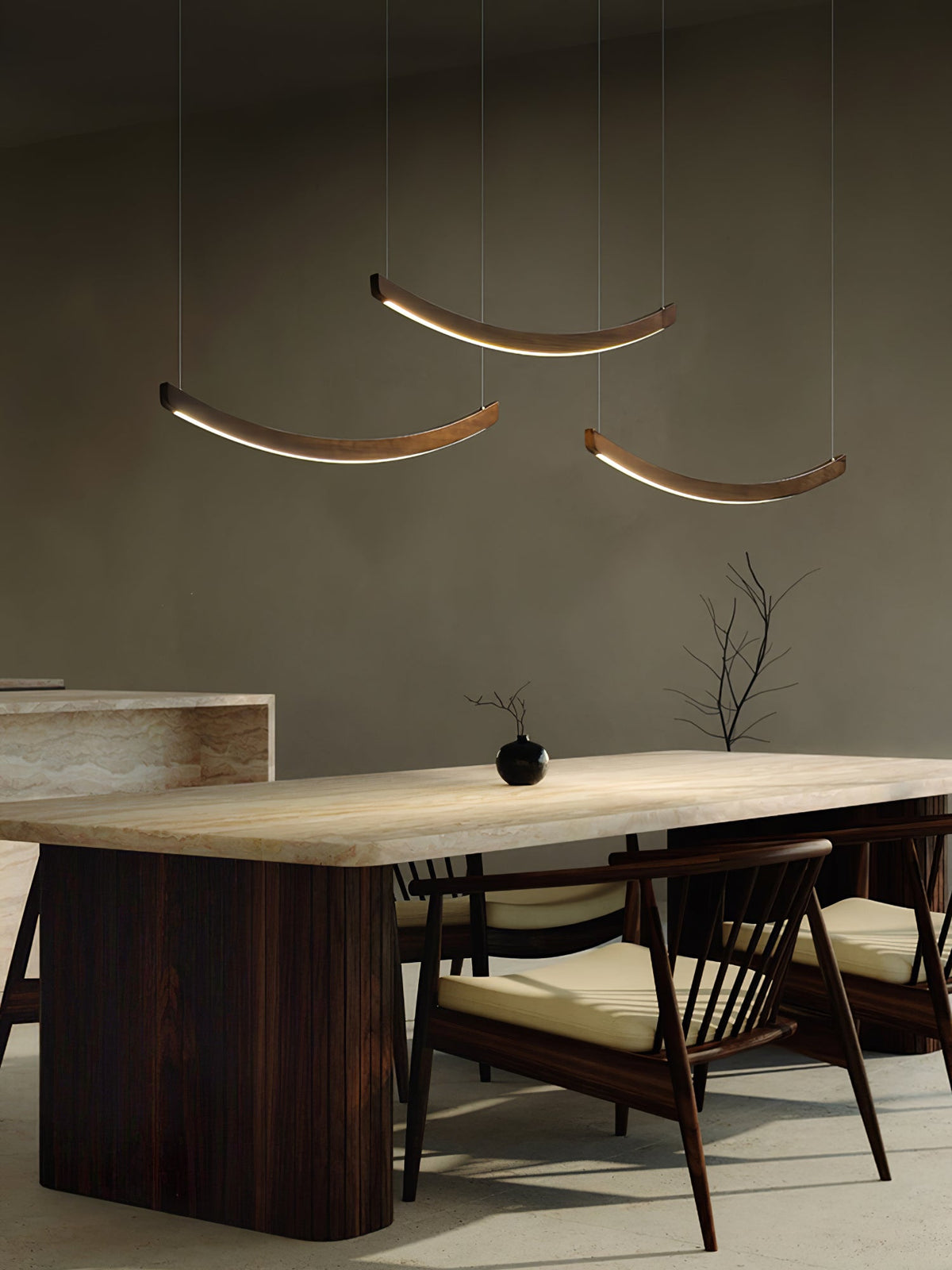 Felix Crescent Wood LED Pendant Light - product view 26