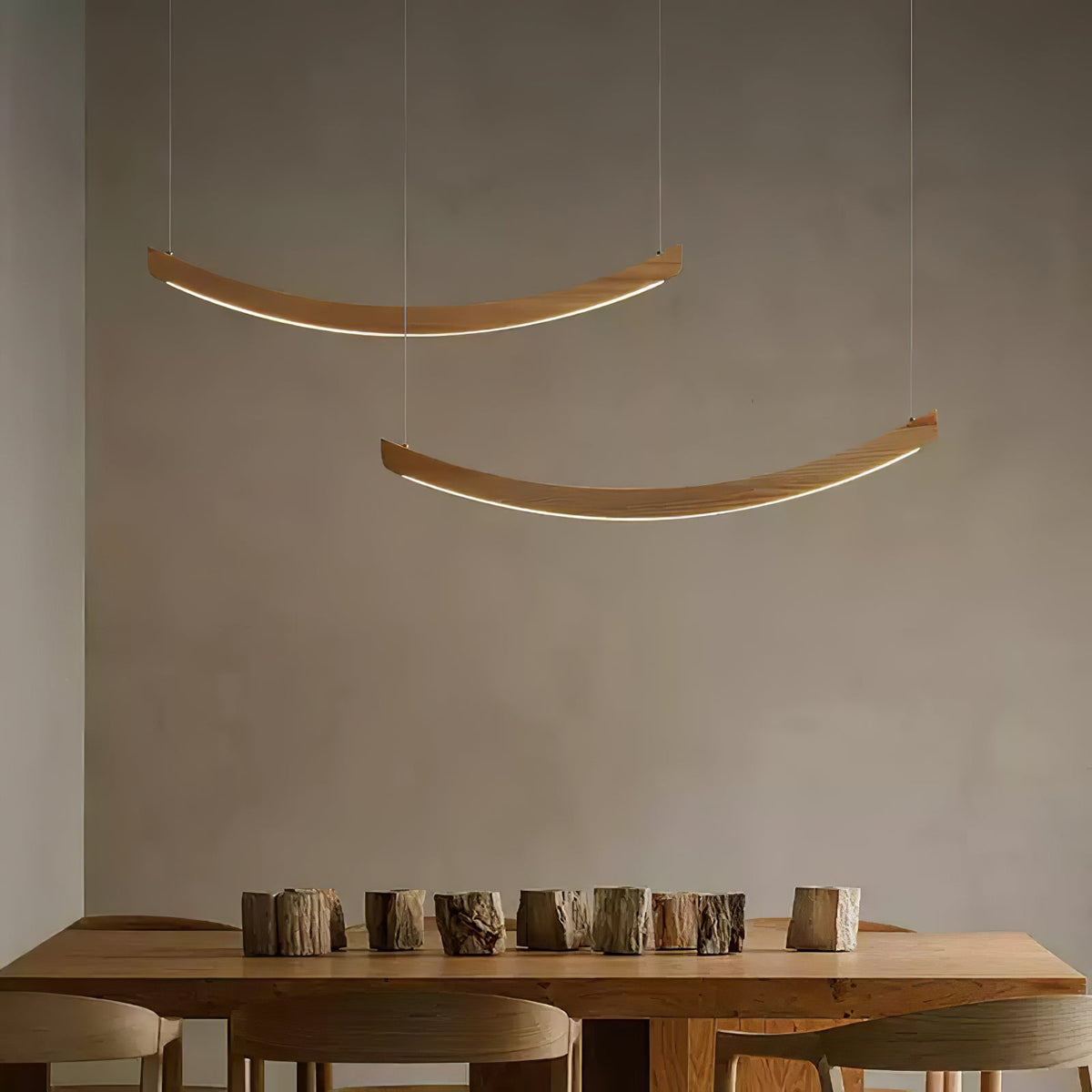 Felix Crescent Wood LED Pendant Light - product view 27