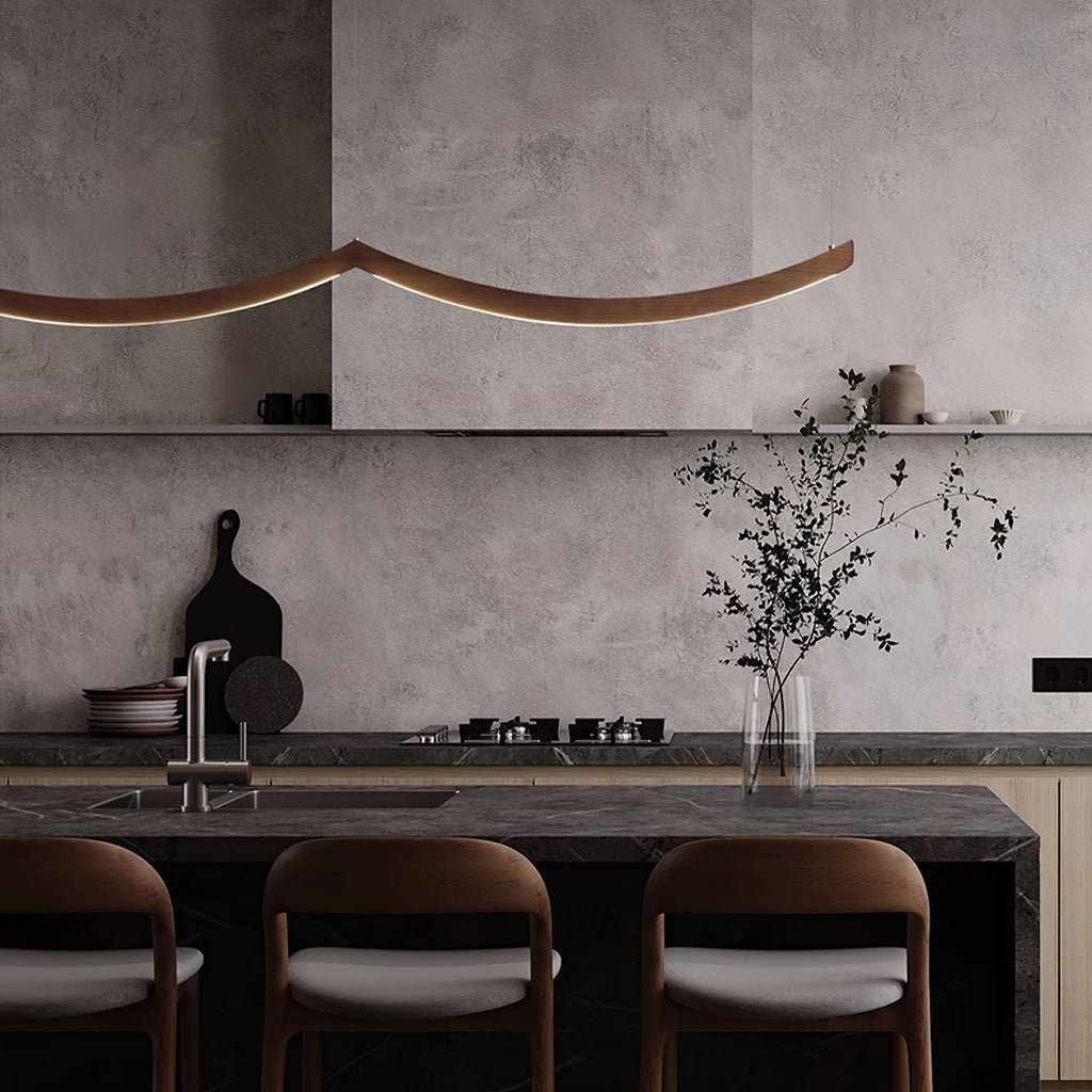 Felix Crescent Wood LED Pendant Light - product view 42