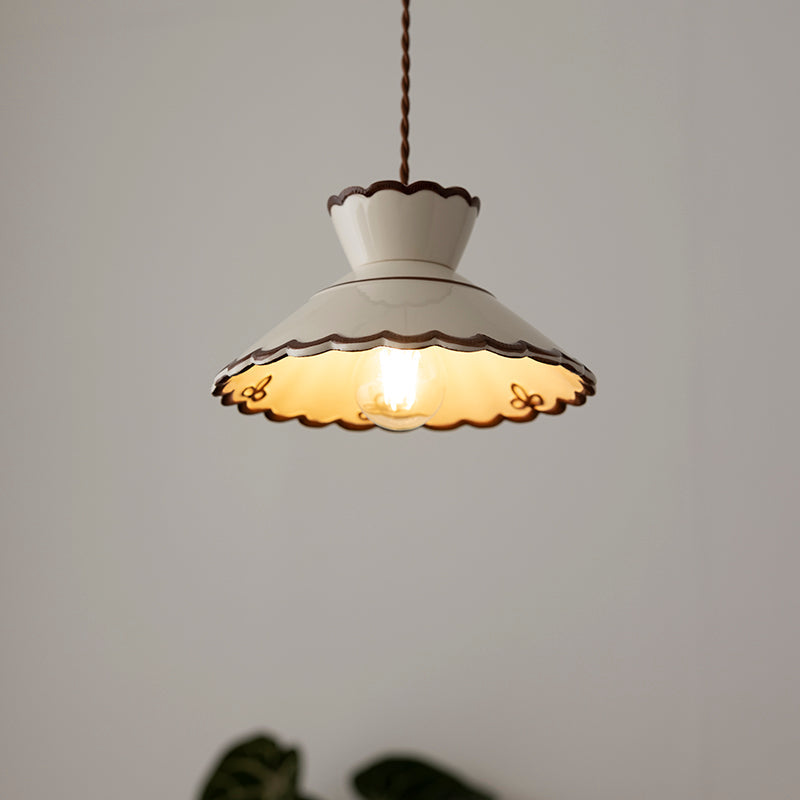 Festonia Pendant Light — White & Brown