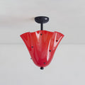 Fiorelle Bloom Glass Ceiling Light — Black & Red