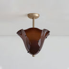 Fiorelle Bloom Glass Ceiling Light — Gold & Brown