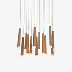 Firewood Stick Wood LED Cluster Chandelier - product view 1