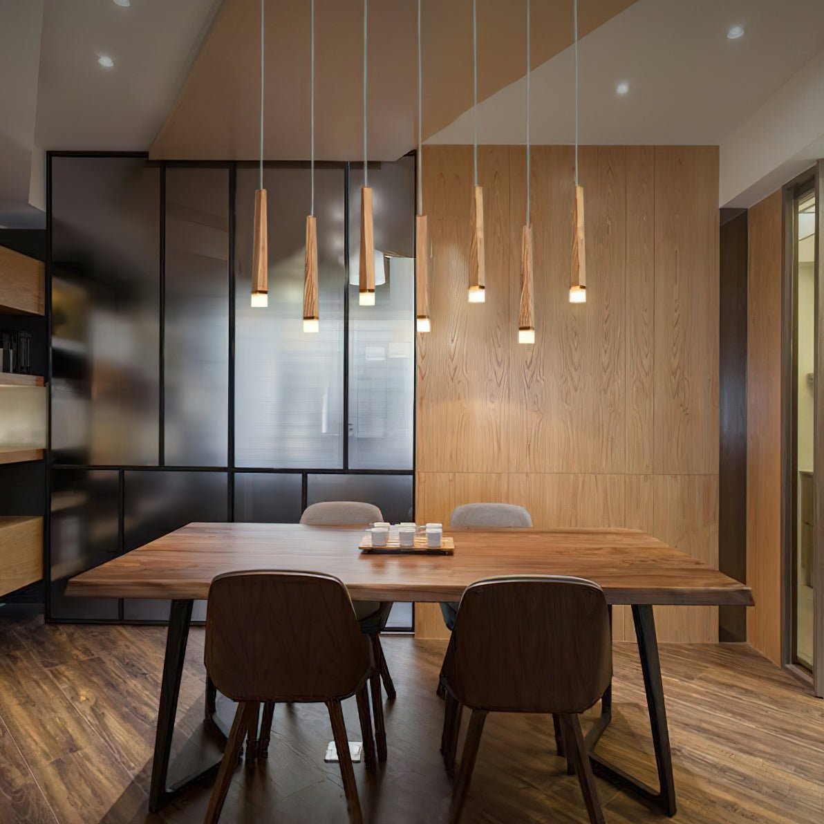 Firewood Stick Wood LED Cluster Chandelier - product view 13