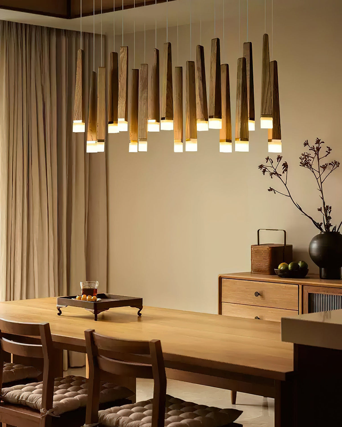 Firewood Stick Wood LED Cluster Chandelier - product view 19