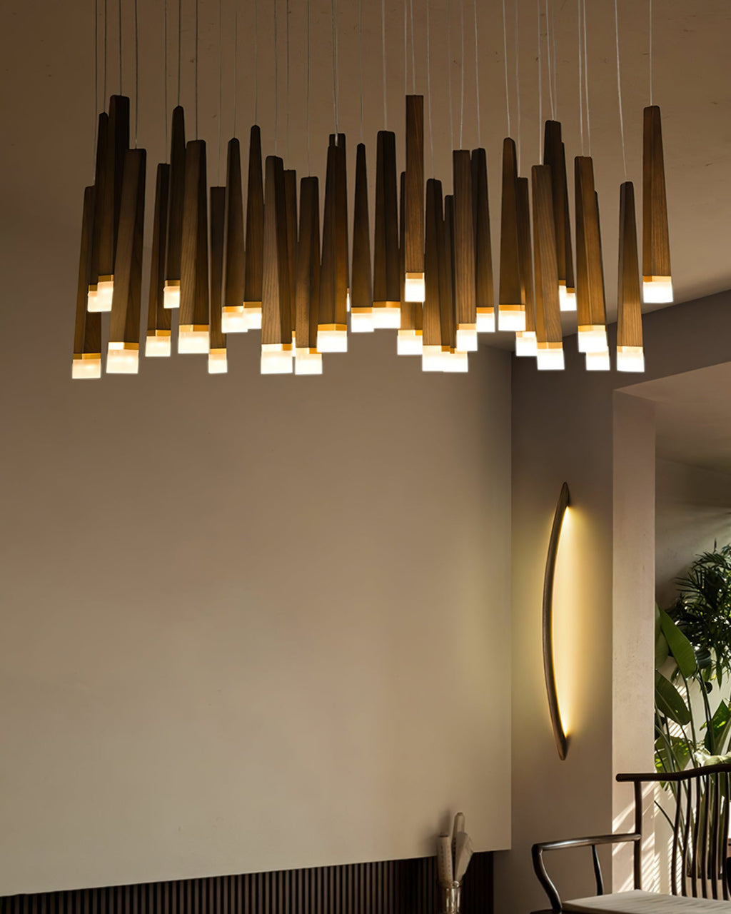 Firewood Stick Wood LED Cluster Chandelier - product view 24