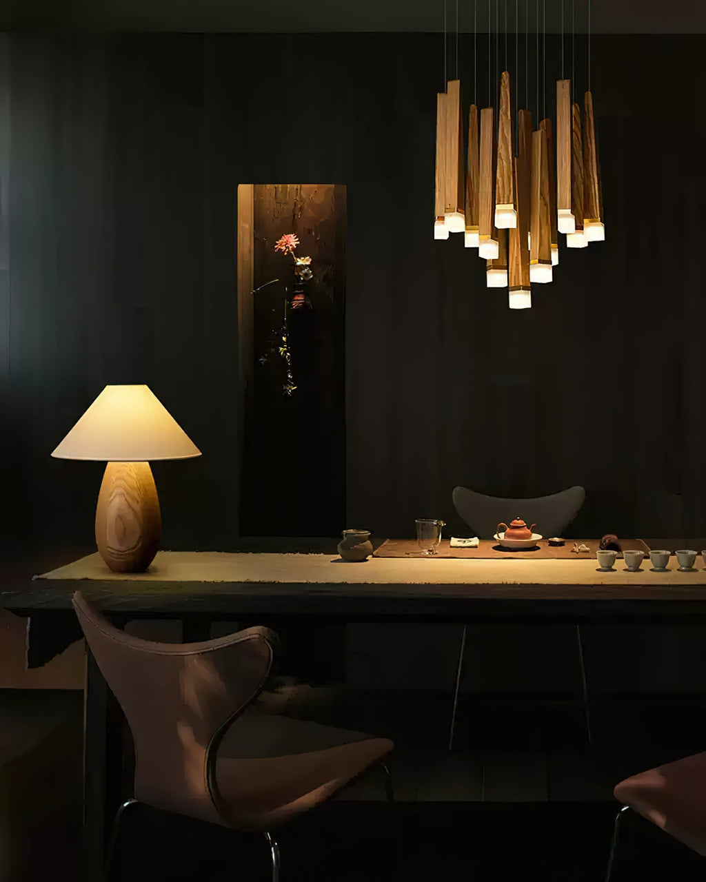 Firewood Stick Wood LED Cluster Chandelier - product view 26
