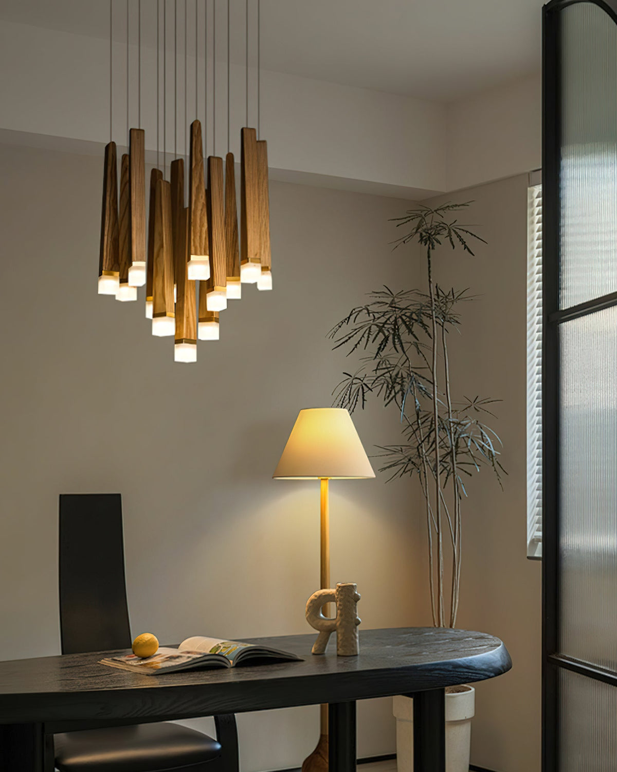 Firewood Stick Wood LED Cluster Chandelier - product view 27