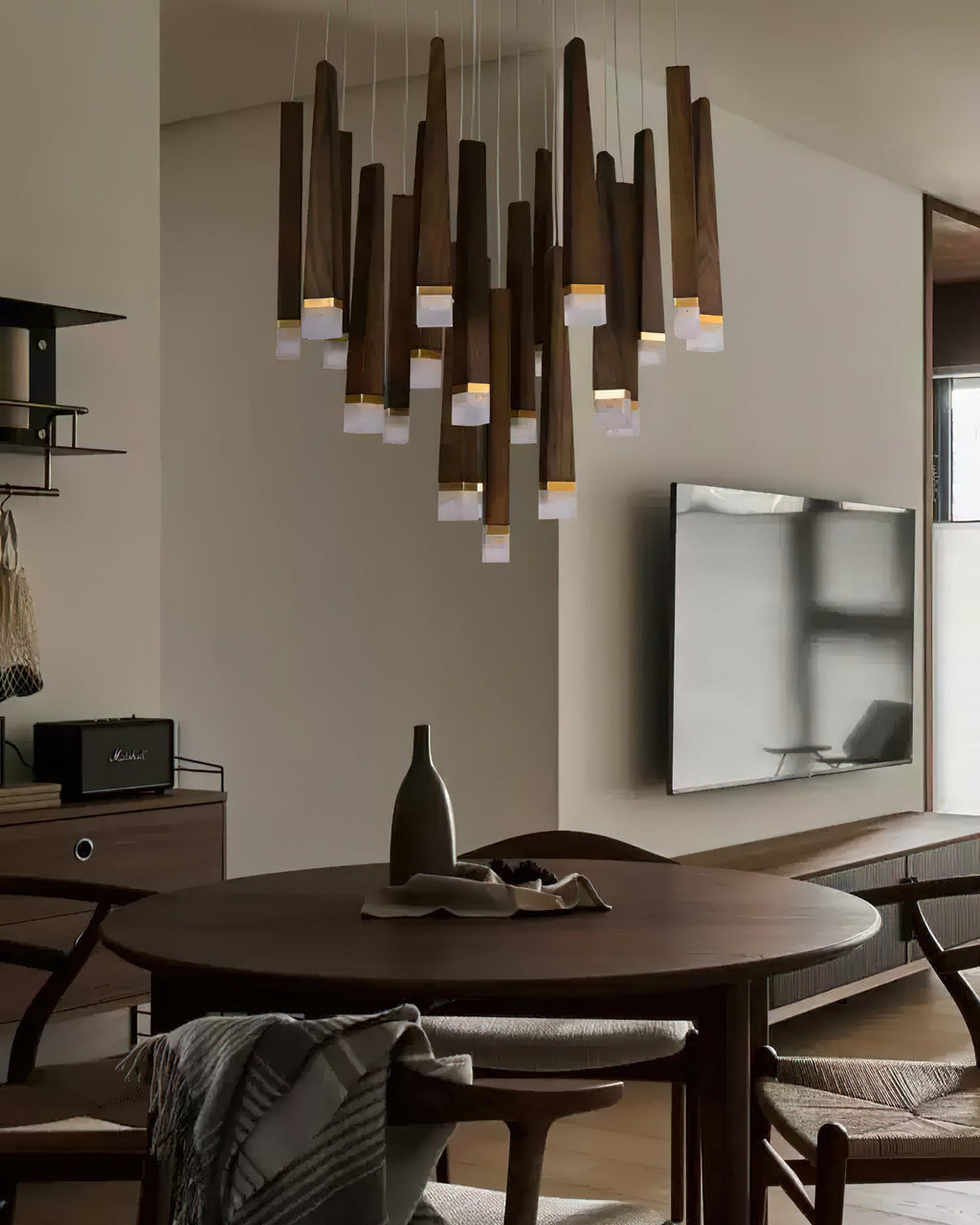 Firewood Stick Wood LED Cluster Chandelier - product view 28