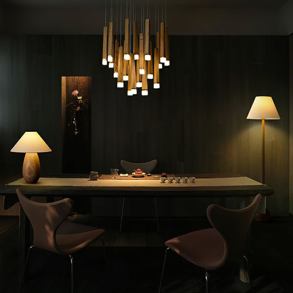 Firewood Stick Wood LED Cluster Chandelier - product view 29