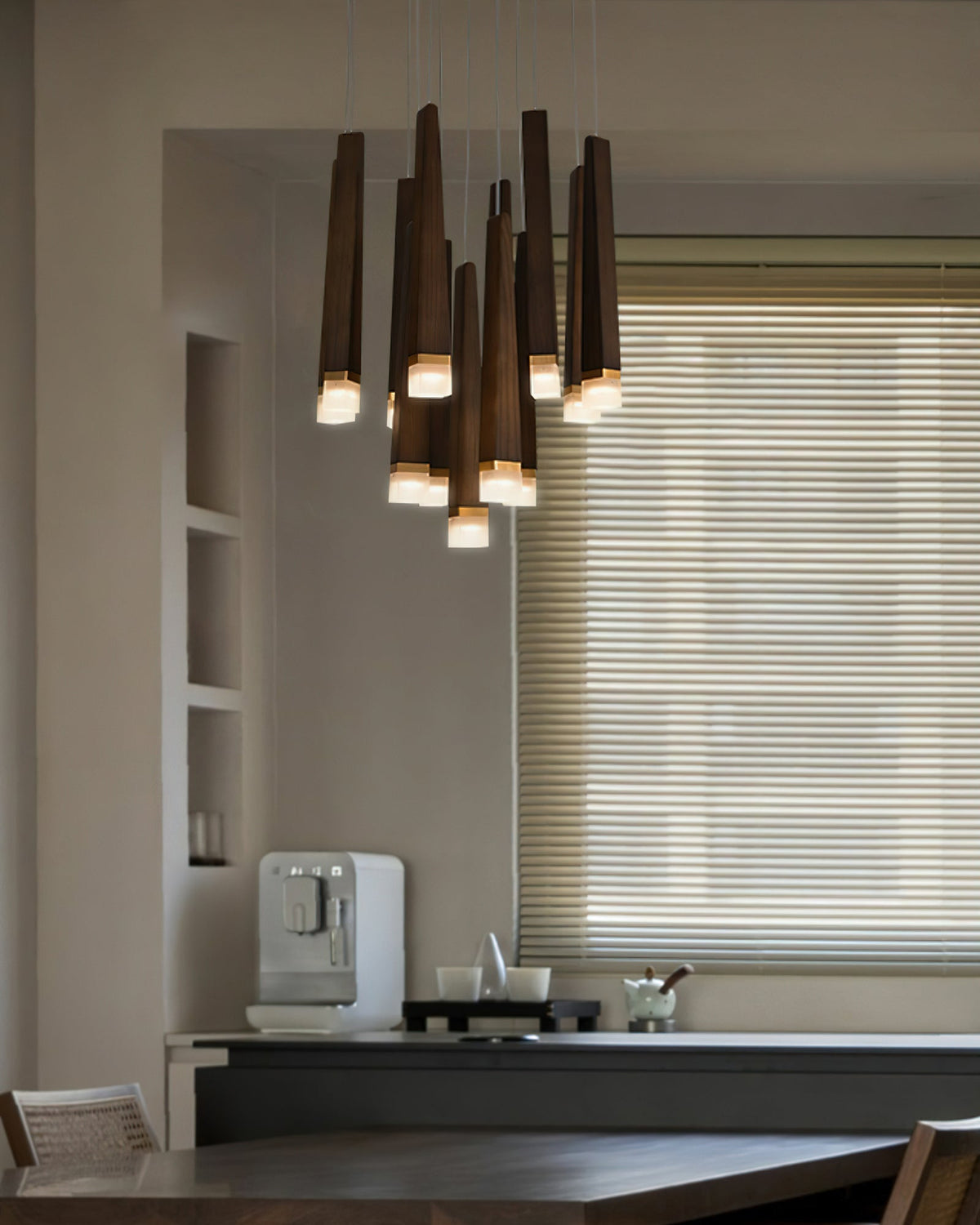 Firewood Stick Wood LED Cluster Chandelier - product view 30