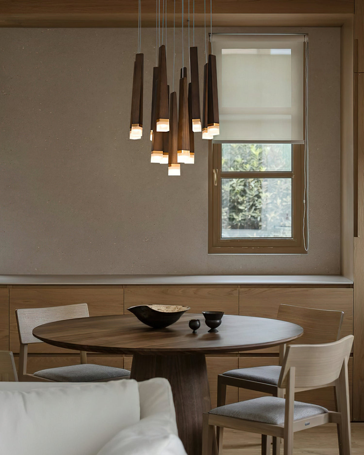 Firewood Stick Wood LED Cluster Chandelier - product view 31