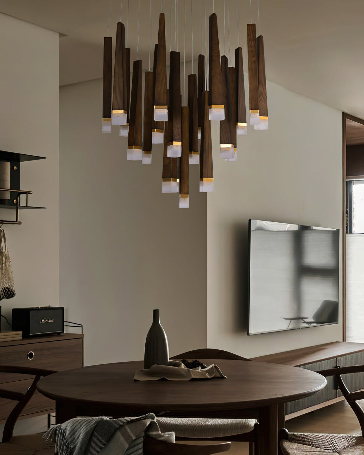 Firewood Stick Wood LED Cluster Chandelier - product view 33