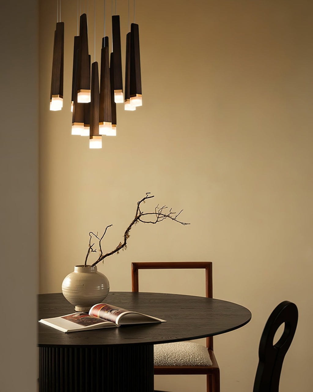 Firewood Stick Wood LED Cluster Chandelier - product view 34