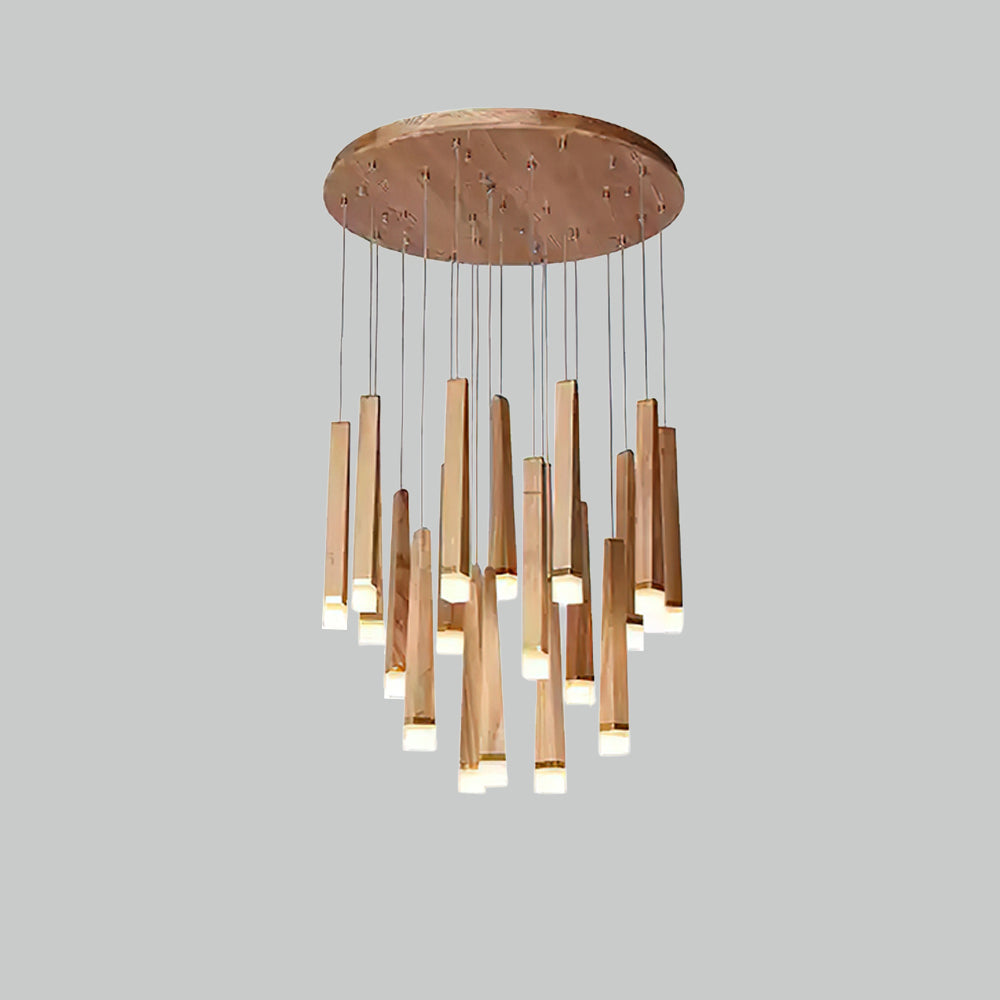 Firewood Stick Wood LED Cluster Chandelier - product view 52