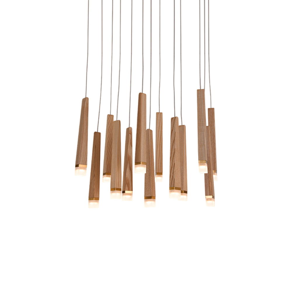 Firewood Stick Wood LED Cluster Chandelier - product view 53
