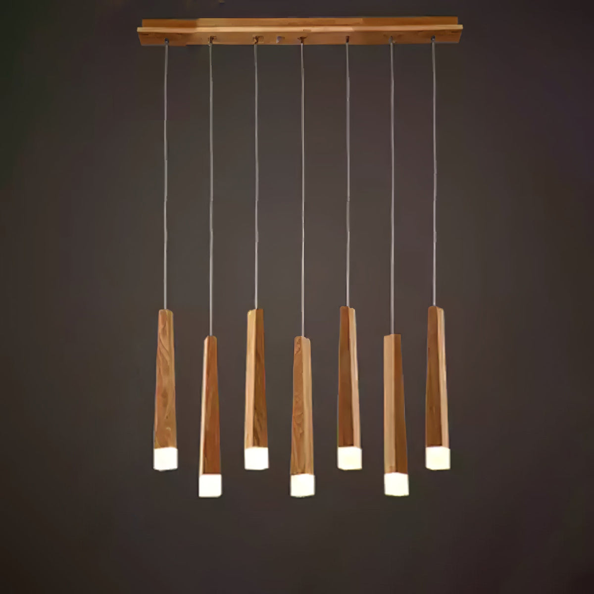 Firewood Stick Wood LED Cluster Chandelier - product view 60