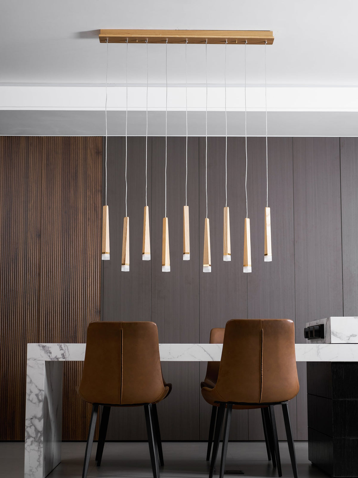 Firewood Stick Wood LED Cluster Chandelier - product view 84