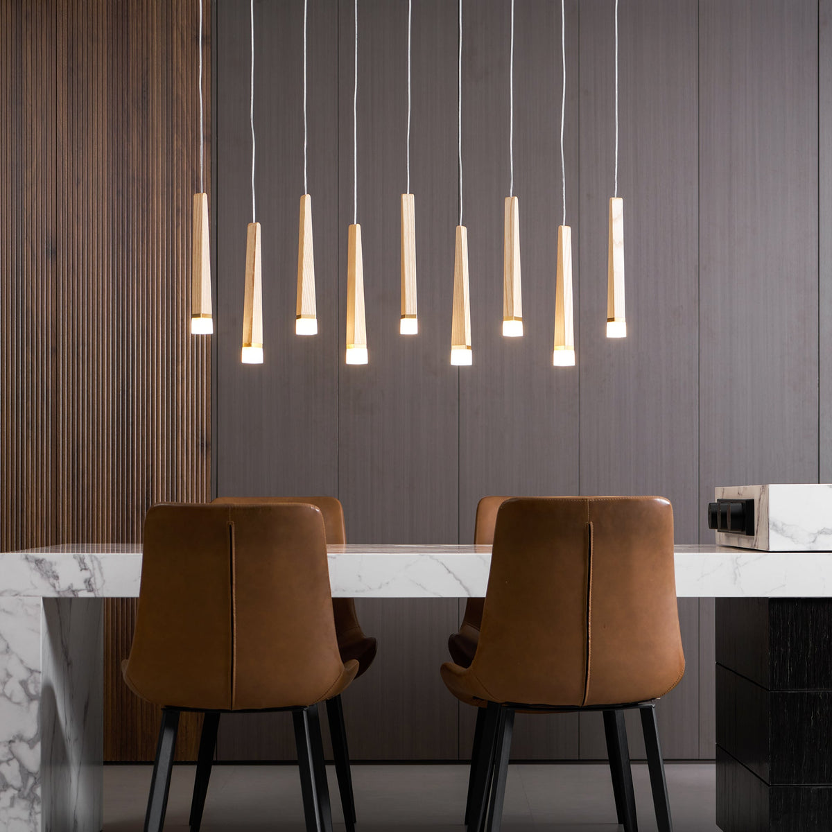 Firewood Stick Wood LED Cluster Chandelier - product view 85