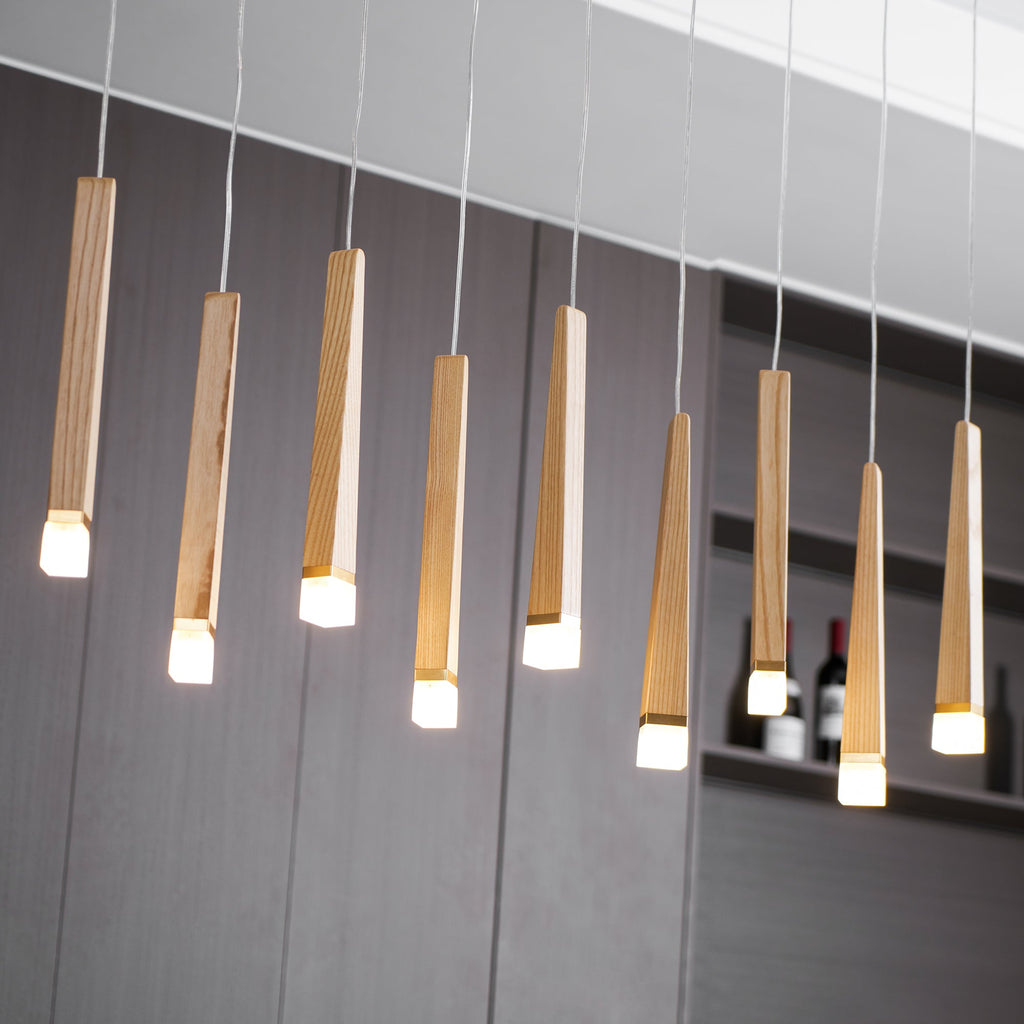 Firewood Stick Wood LED Cluster Chandelier - product view 90
