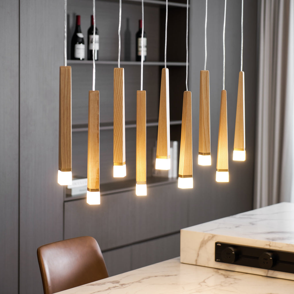 Firewood Stick Wood LED Cluster Chandelier - product view 92