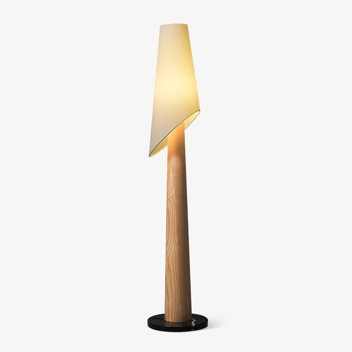 Flag Wood and Fabric Floor Lamp — product view