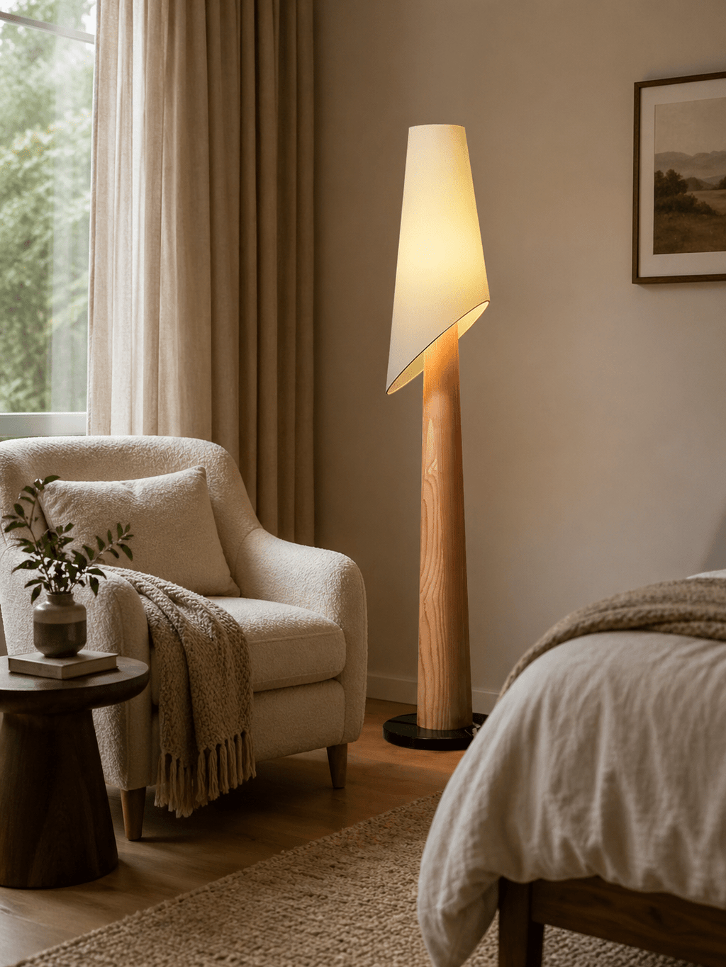 Flag Wood and Fabric Floor Lamp — design and interior detail 4