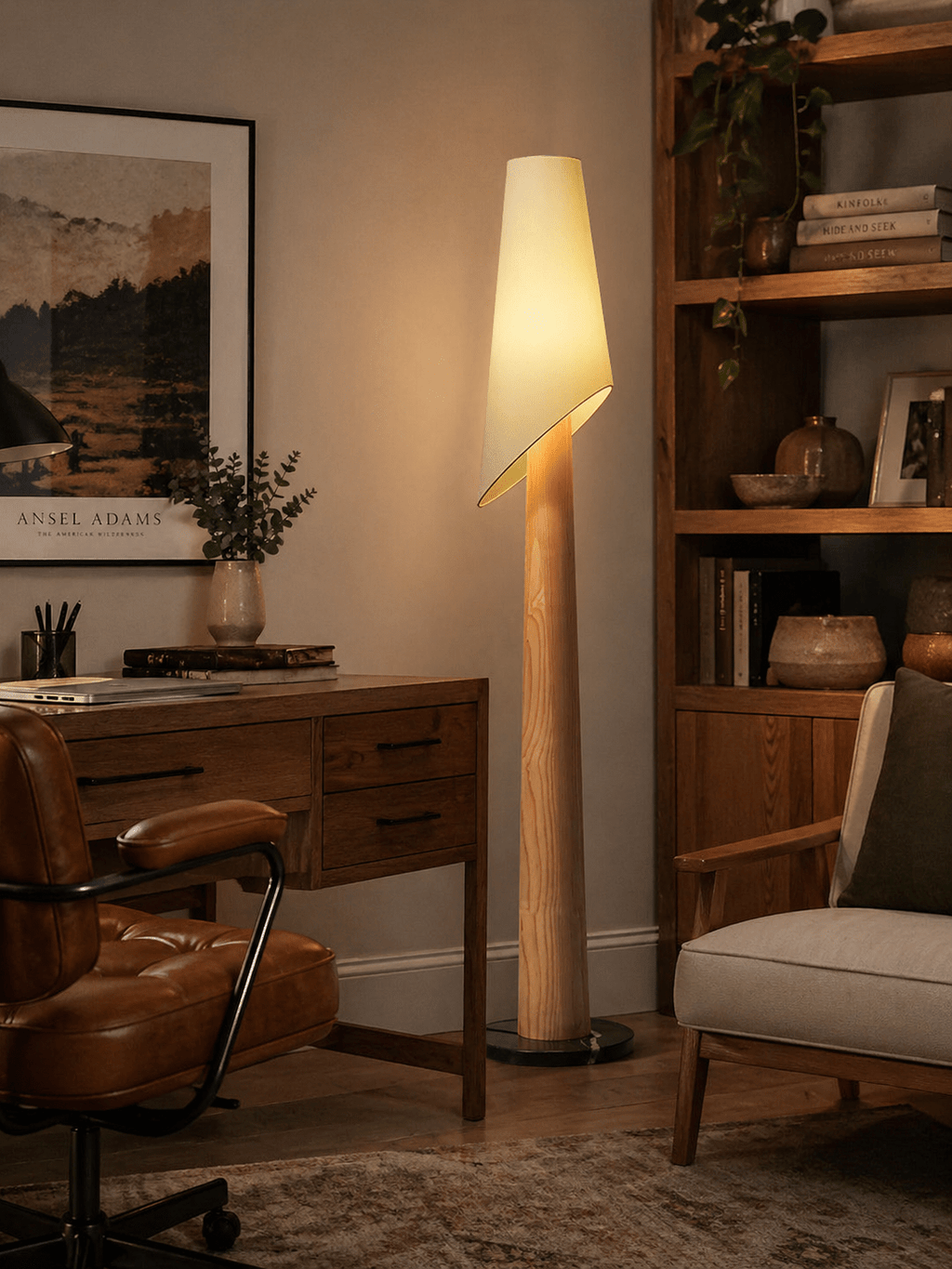 Flag Wood and Fabric Floor Lamp — design and interior detail 5