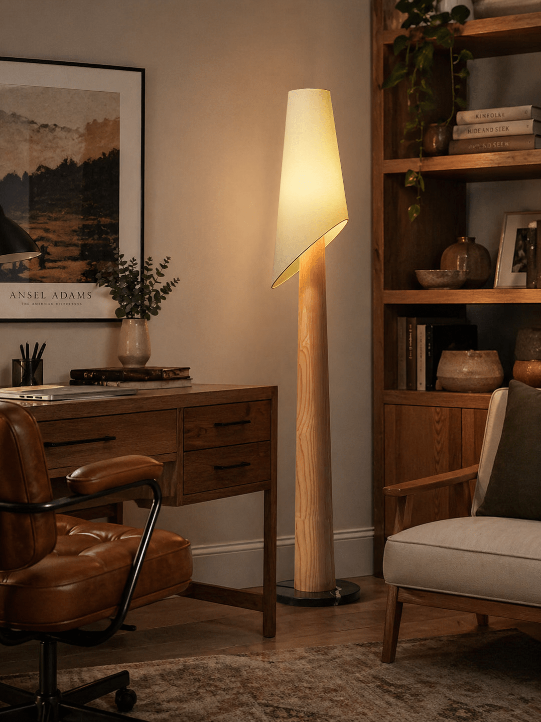Flag Wood and Fabric Floor Lamp — design and interior detail 5