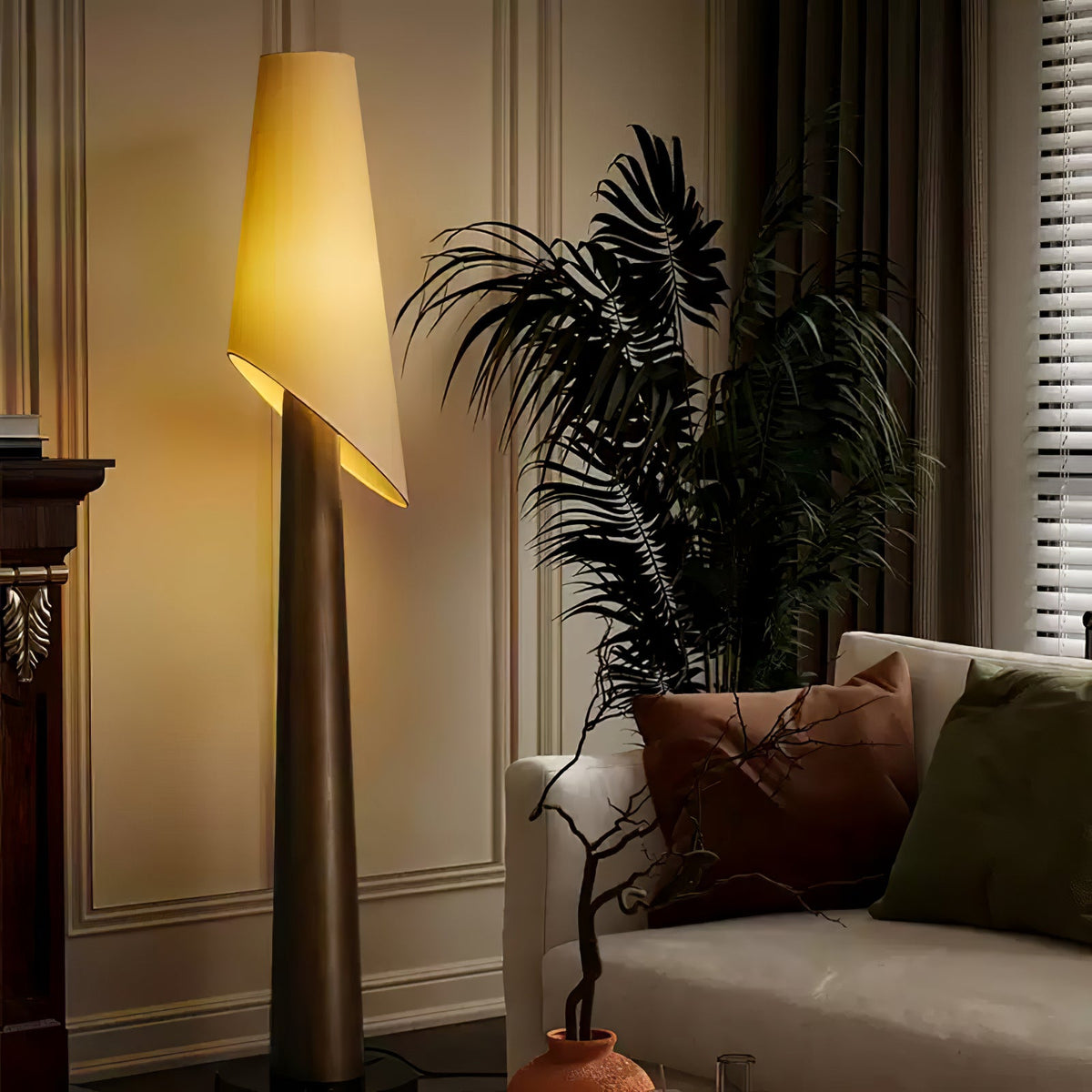 Flag Wood and Fabric Floor Lamp — design and interior detail 8