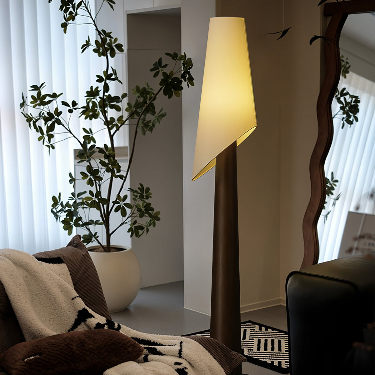 Flag Wood and Fabric Floor Lamp — design and interior detail 9