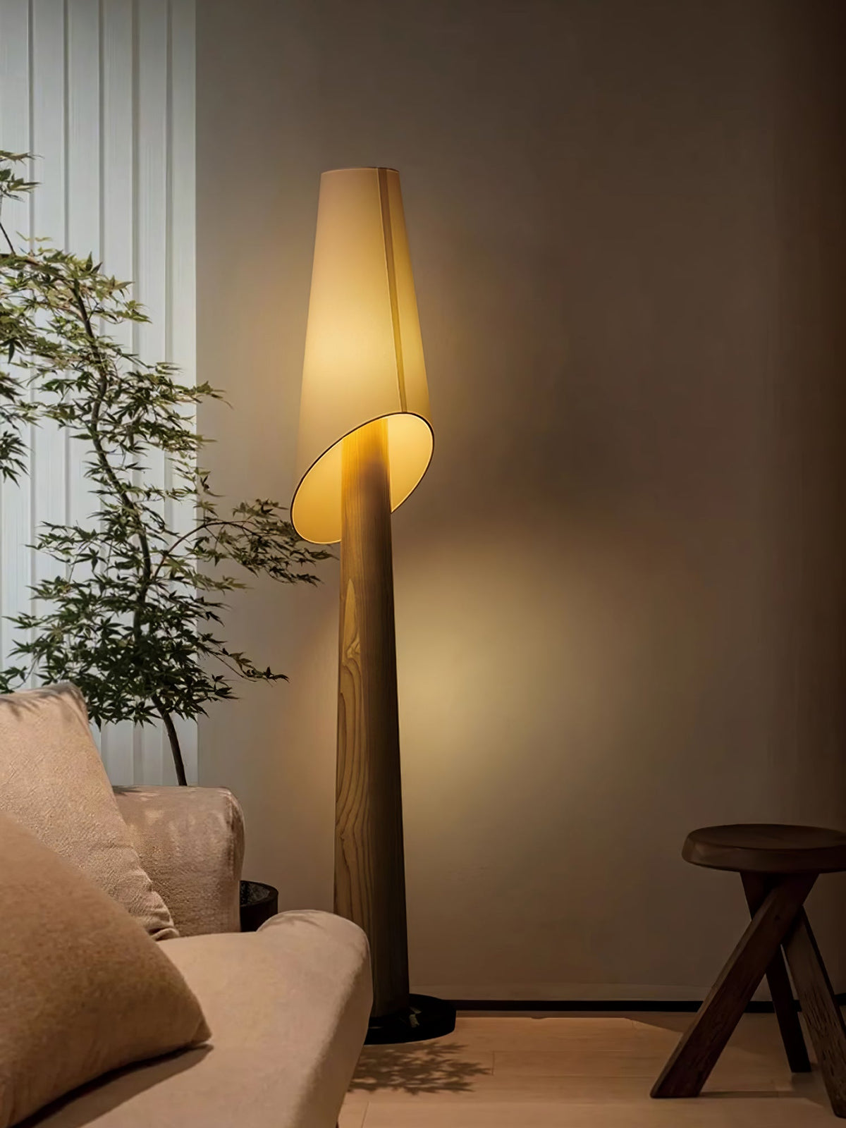 Flag Wood and Fabric Floor Lamp — design and interior detail 10