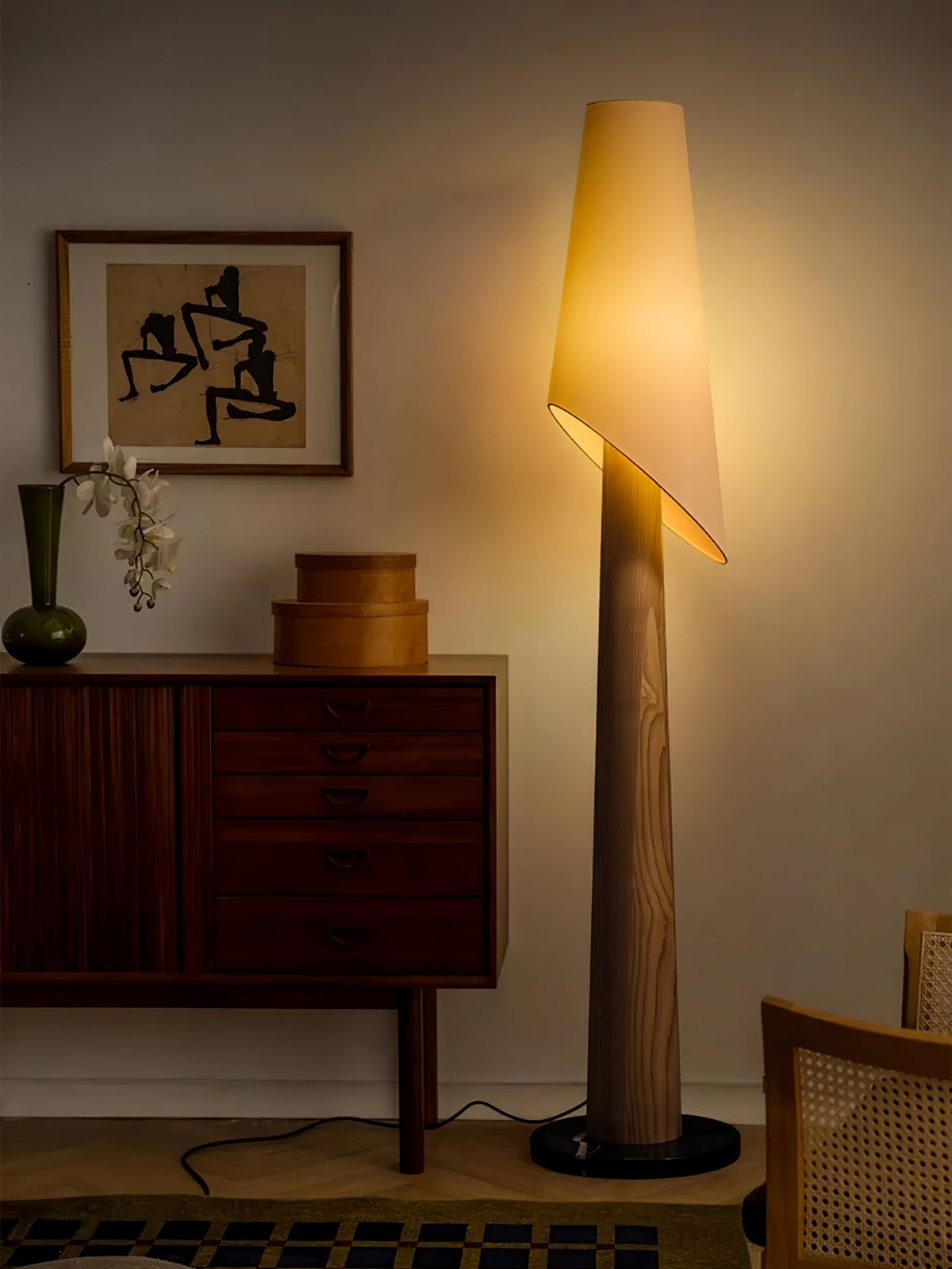 Flag Wood and Fabric Floor Lamp — design and interior detail 11