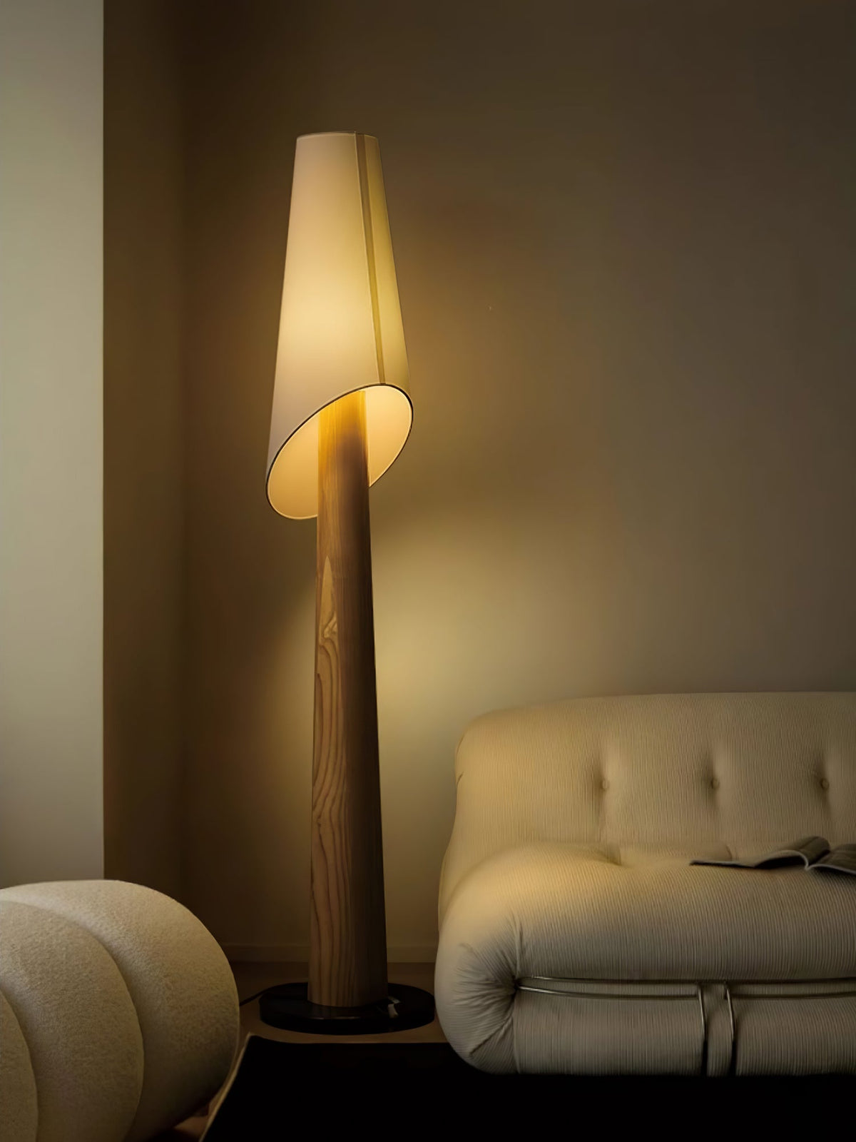 Flag Wood and Fabric Floor Lamp — design and interior detail 13