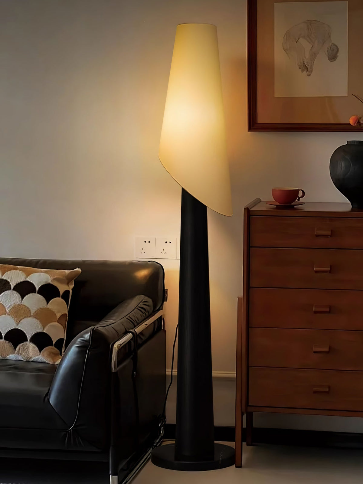 Flag Wood and Fabric Floor Lamp — design and interior detail 15