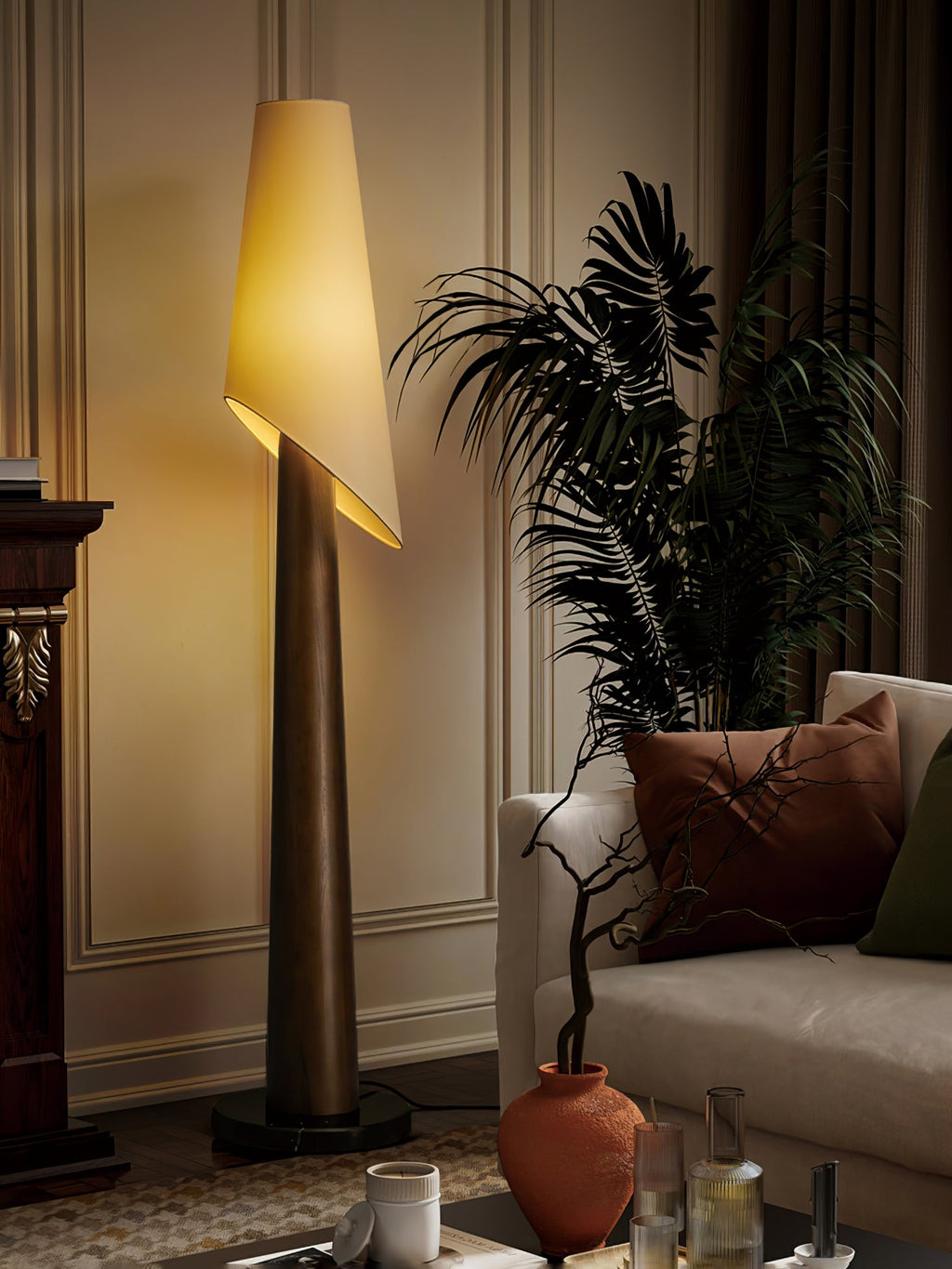 Flag Wood and Fabric Floor Lamp — design and interior detail 16