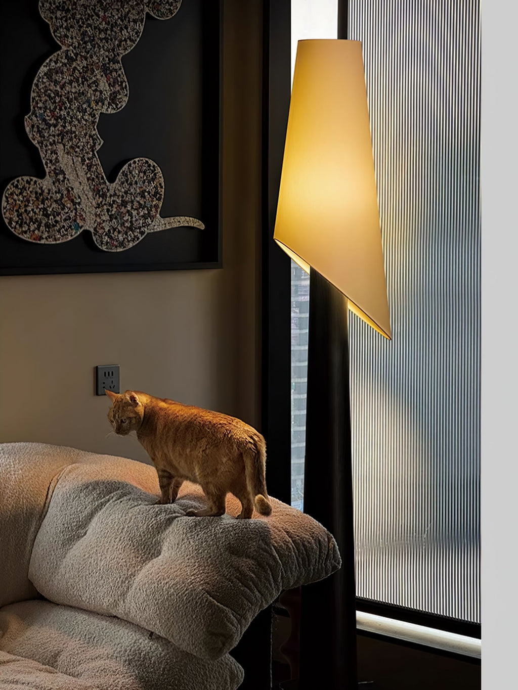 Flag Wood and Fabric Floor Lamp — design and interior detail 17