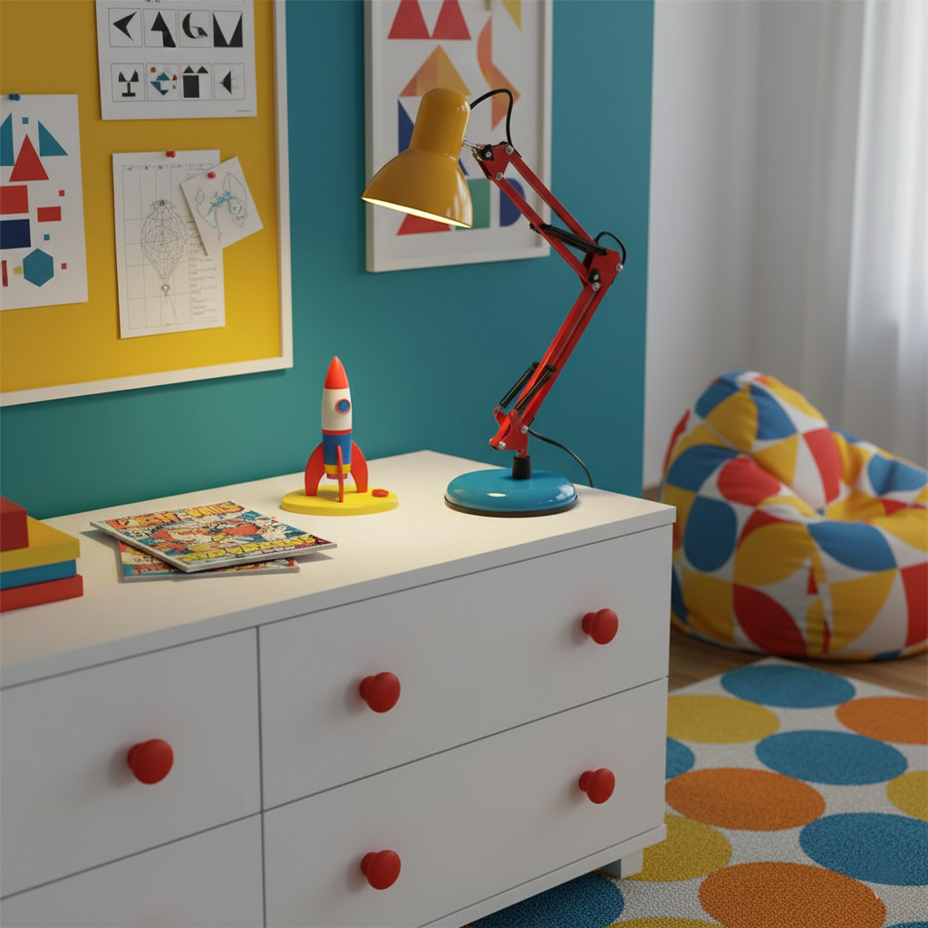 Flexo Color-Block Adjustable Table Lamp — design detail 20