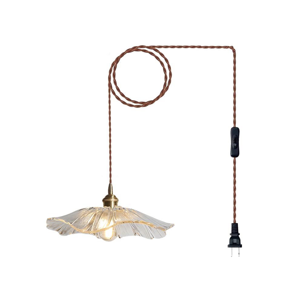 Flower Glass Plug-In Pendant Light — interior or design detail 13