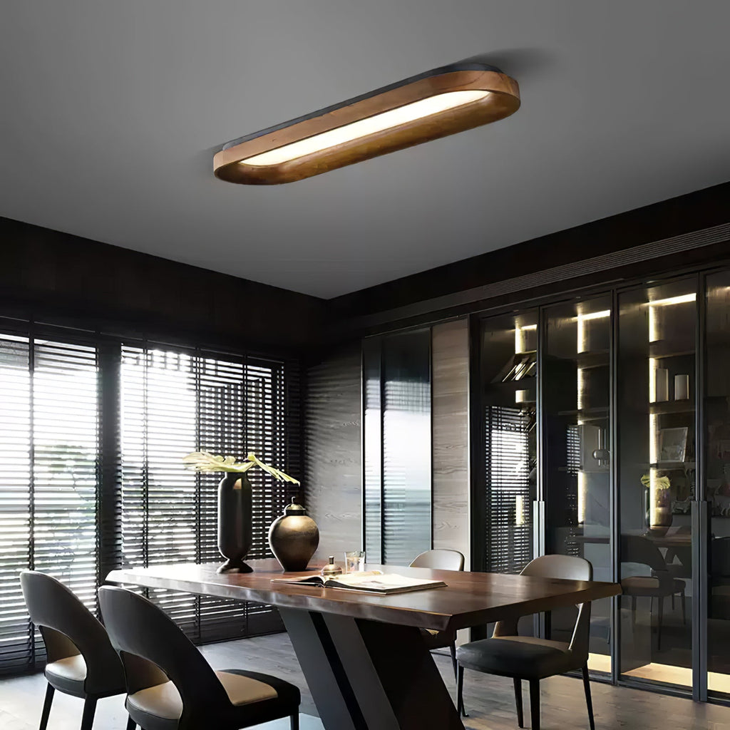 Flowing Cloud Wood LED Ceiling Light - product view 4