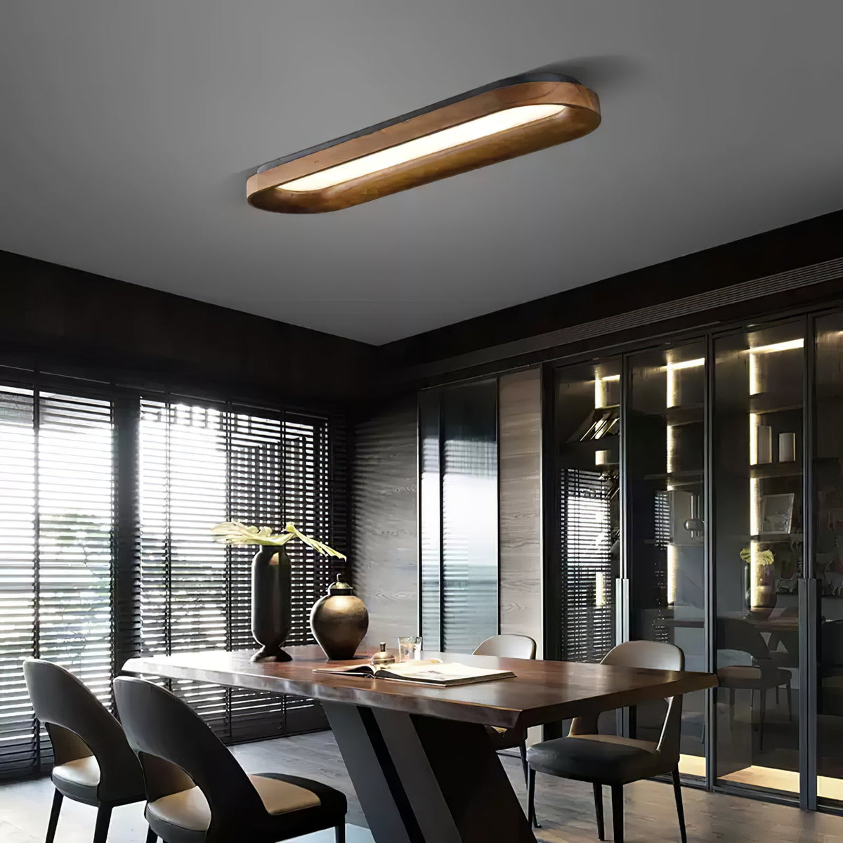 Flowing Cloud Wood LED Ceiling Light - product view 4
