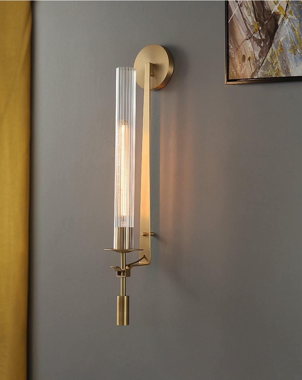 Fontanelle Ribbed Glass Wall Sconce – wall sconce view 10