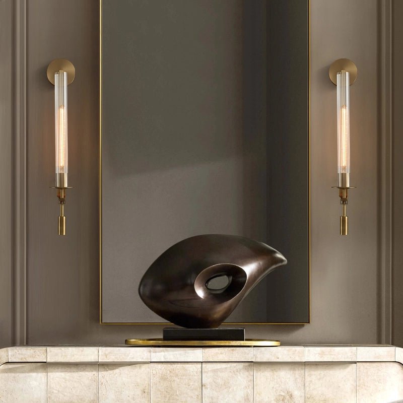 Fontanelle Ribbed Glass Wall Sconce – wall sconce view 12