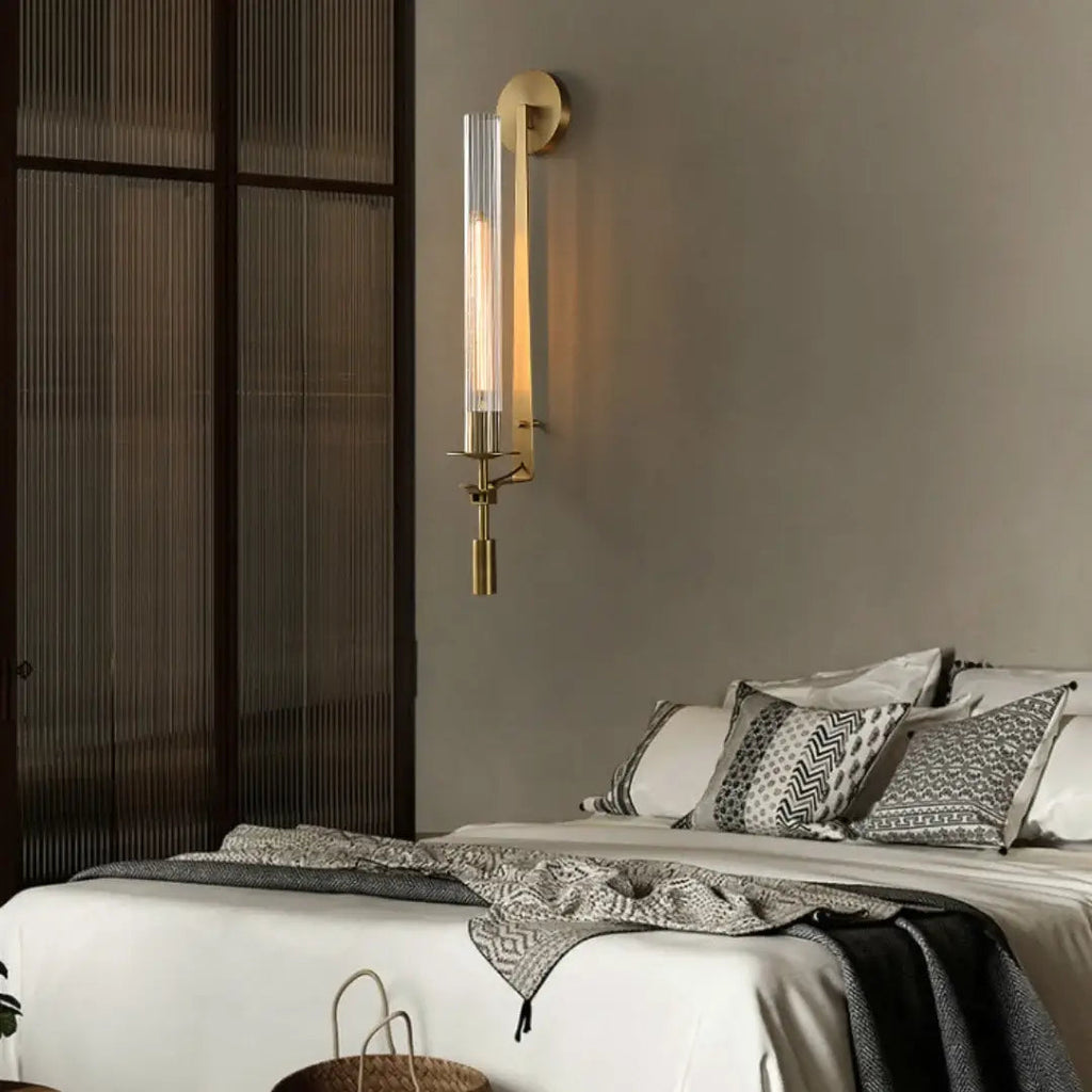 Fontanelle Ribbed Glass Wall Sconce – wall sconce view 20
