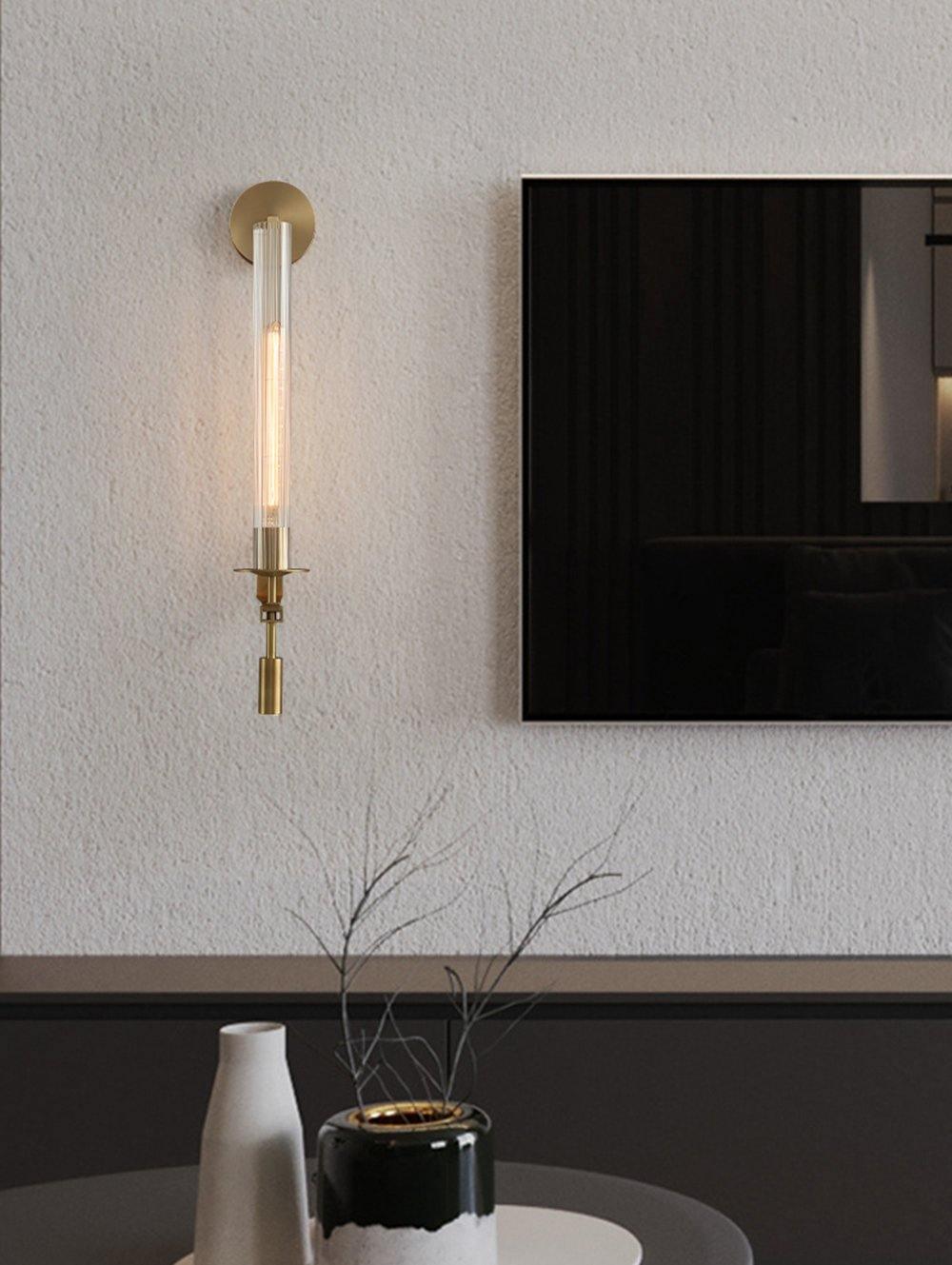 Fontanelle Ribbed Glass Wall Sconce – wall sconce view 32