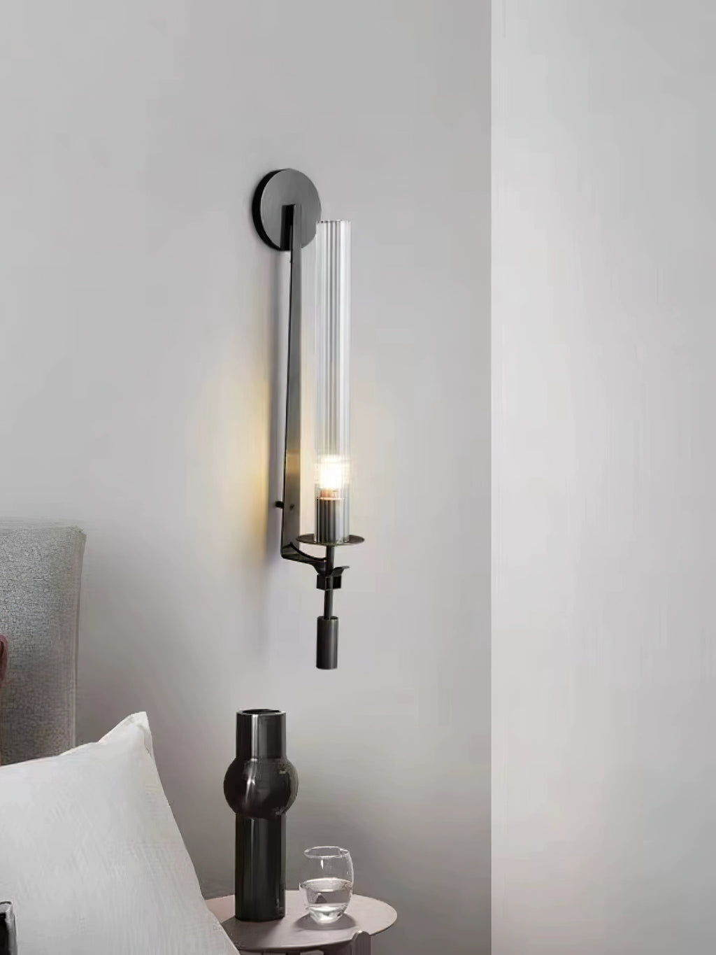 Fontanelle Ribbed Glass Wall Sconce – wall sconce view 70