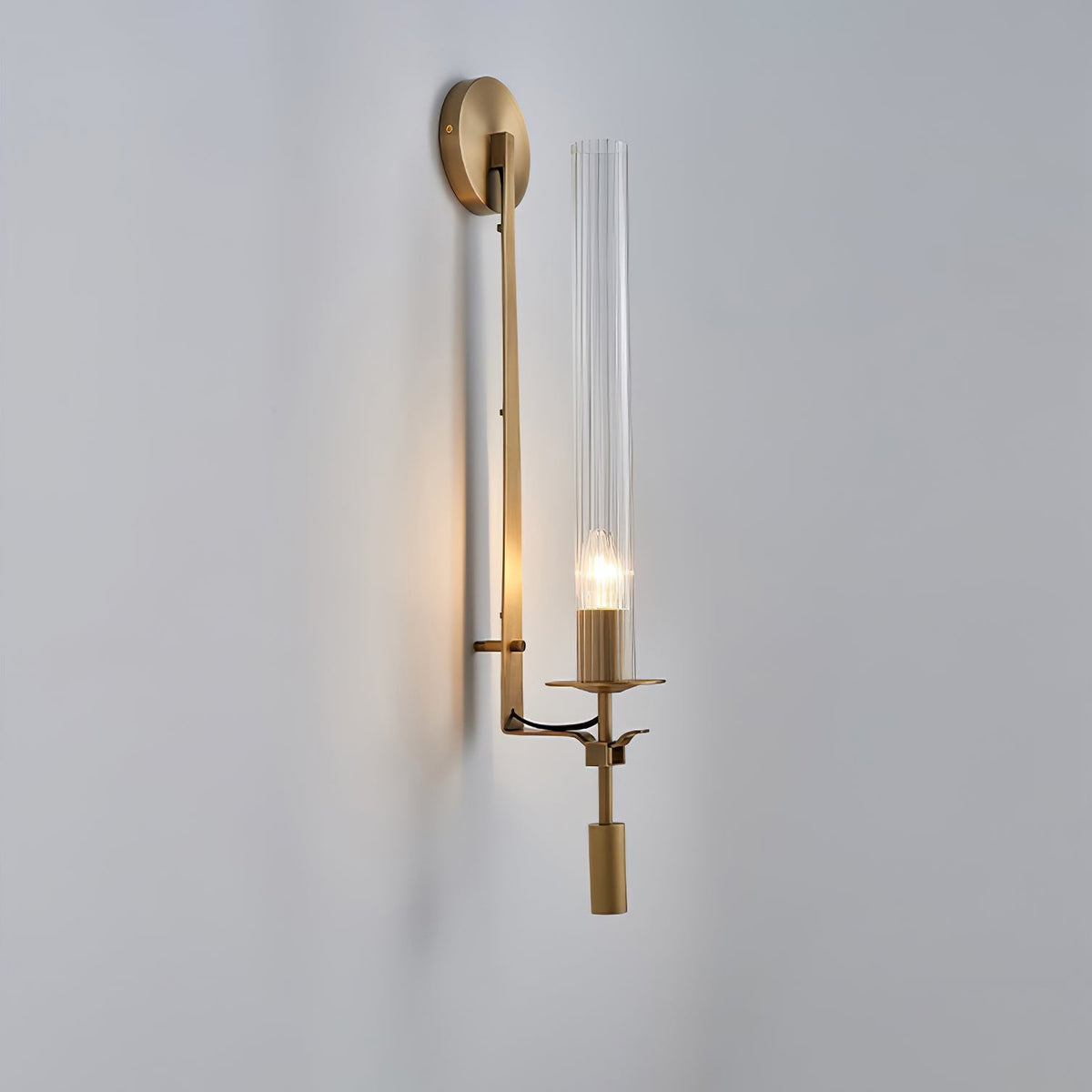 Fontanelle Ribbed Glass Wall Sconce – wall sconce view 75