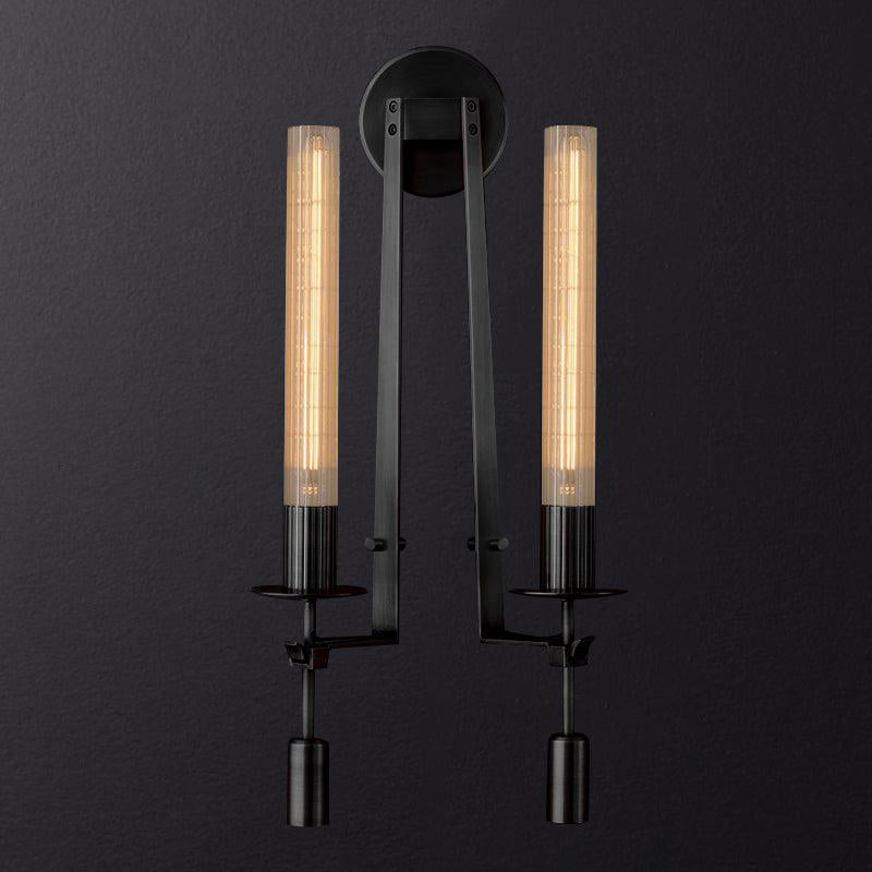 Fontanelle Ribbed Glass Wall Sconce – wall sconce view 88