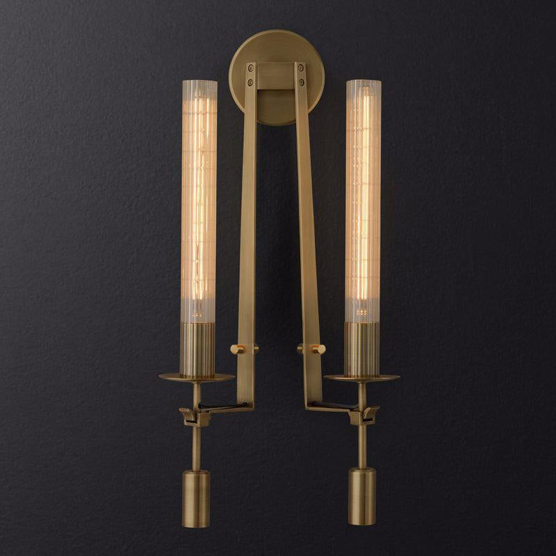 Fontanelle Ribbed Glass Wall Sconce – wall sconce view 89
